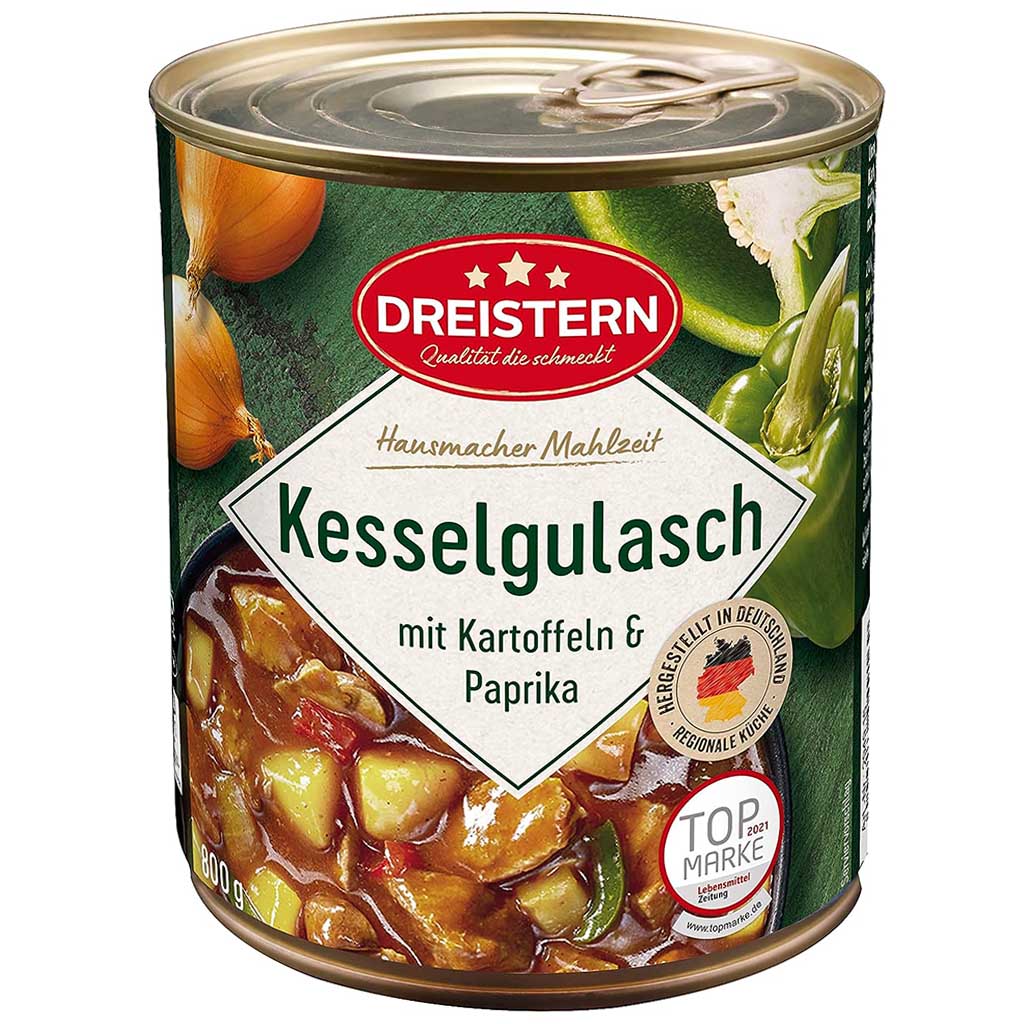 Dreistern Kesselgulasch mit Kartoffeln + Paprika 800g