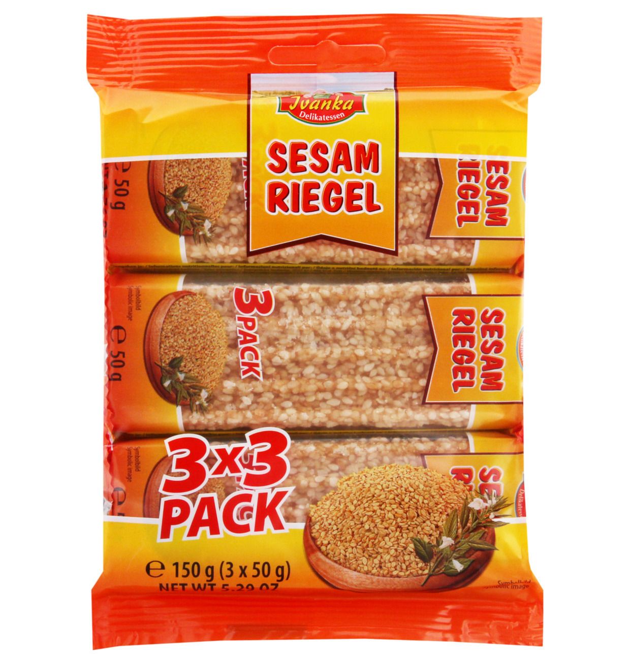 Ivanka Karamellisierter Sesamriegel 150g (3x50g) MHD 08.12.27