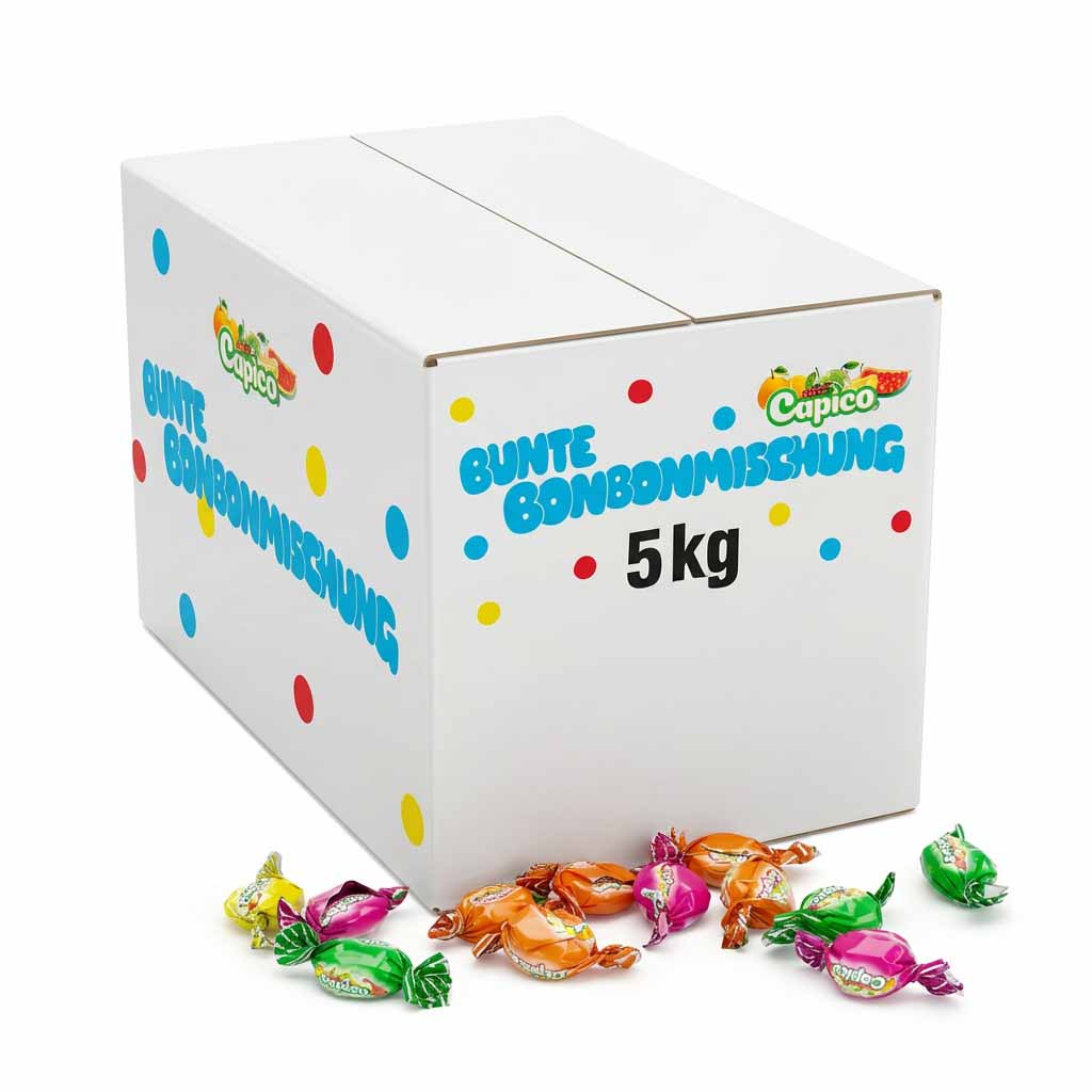 5 kg, Bonbons, Box, Sweets, bunte Punkte