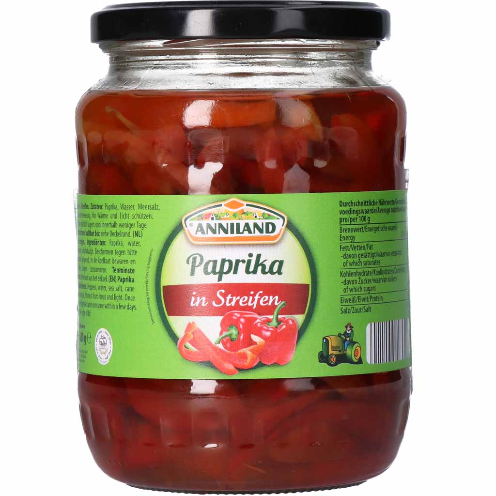Anniland Paprika in Streifen 360g MHD 17.06.27