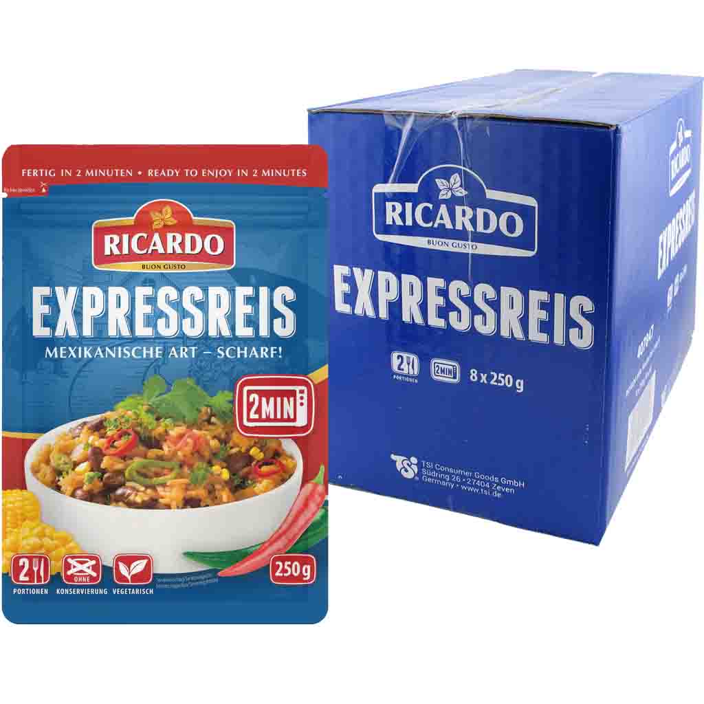 RICARDO Expressreis Mexikanische Art Scharf 8x250g=2kg MHD 22.12.26
