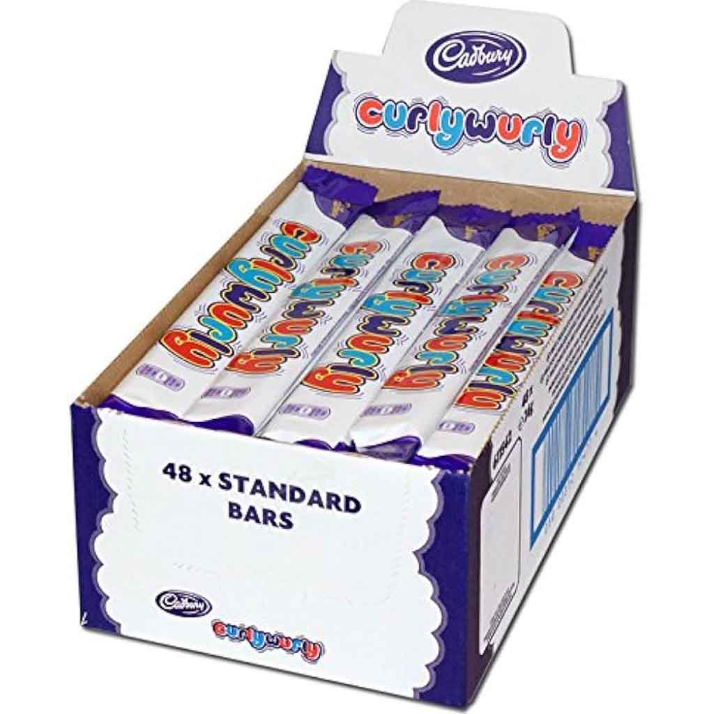 Cadbury Curly Wurly Karamell-Schokoladenriegel 48x21,5g=1032g MHD 14.06.26