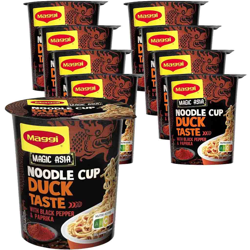 8x Maggi Magic Asia Noodle Cup Duck á 63g=504g MHD 30.08.26