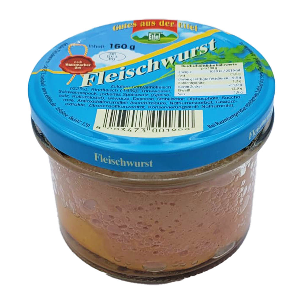 Gutes aus der Eifel Fleischwurst 160g MHD 20.01.28