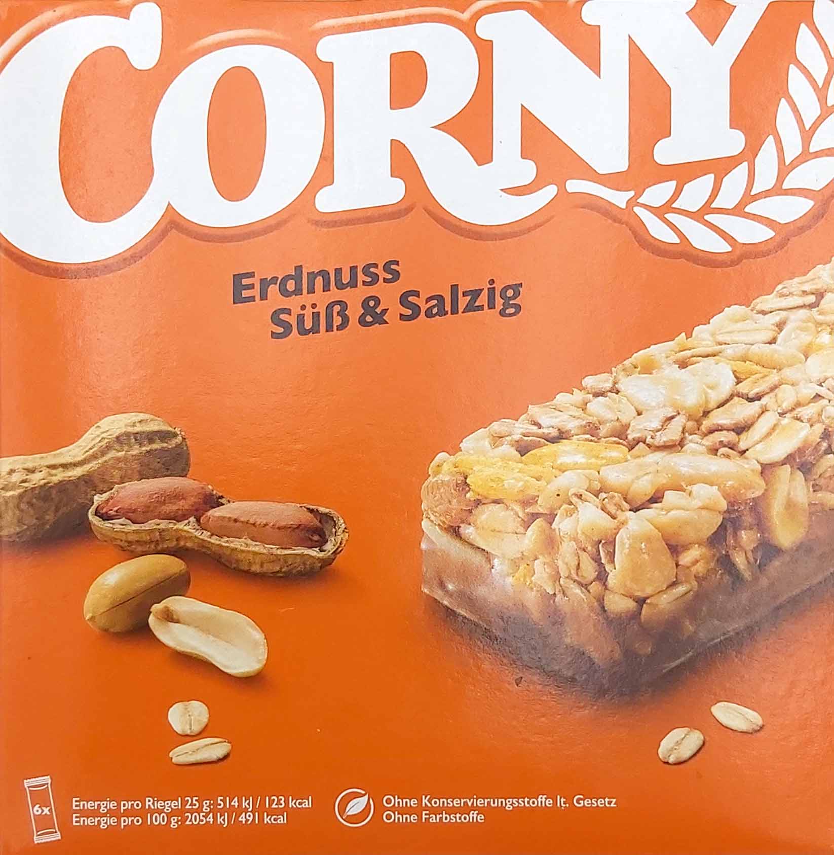 Corny Erdnuss Süß & Salzig 6er Riegel 150g
