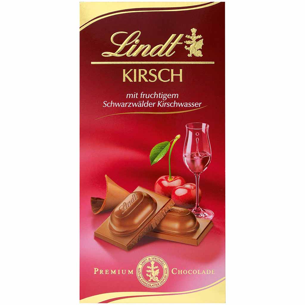 Lindt Tafelschokolade Kirsch 100g MHD 30.09.26