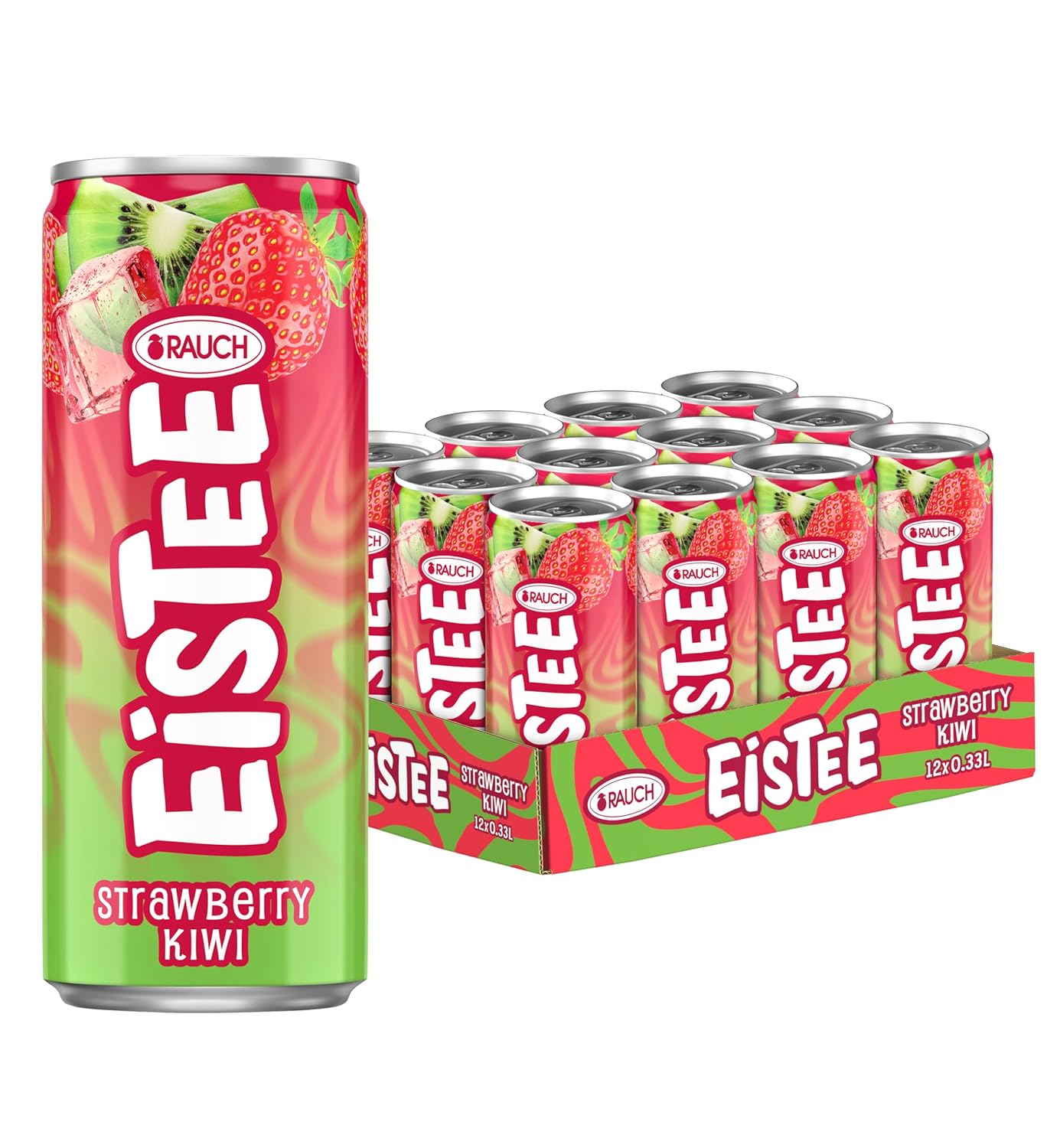 Rauch Eistee Strawberry Kiwi DOSE 12x0,33L=3,96L MHD 17.08.27