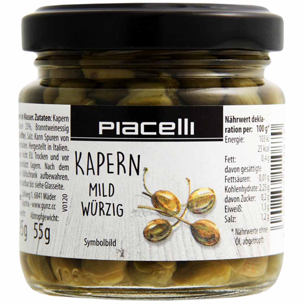 Piacelli Kapern mild-würzig 95g MHD 13.06.28