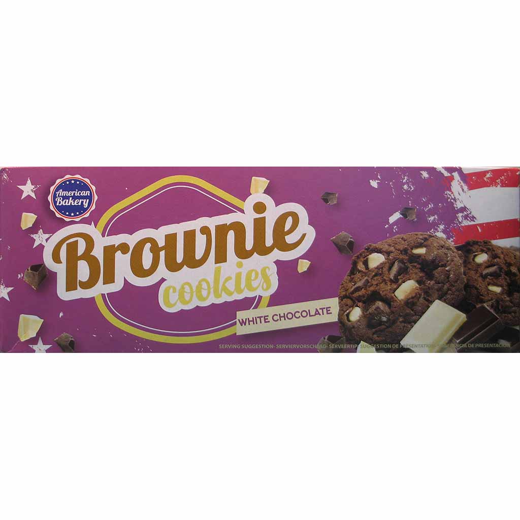 American Bakery Brownie Cookies weiße Schokolade 106g MHD 19.11.26