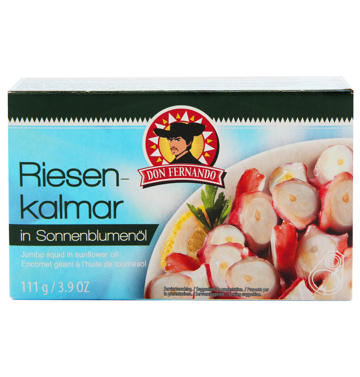 Don Fernando Riesenkalmar in Sonnenblumenöl 111g MHD 14.10.30
